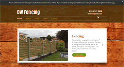 Desktop Screenshot of dwfencing.co.uk